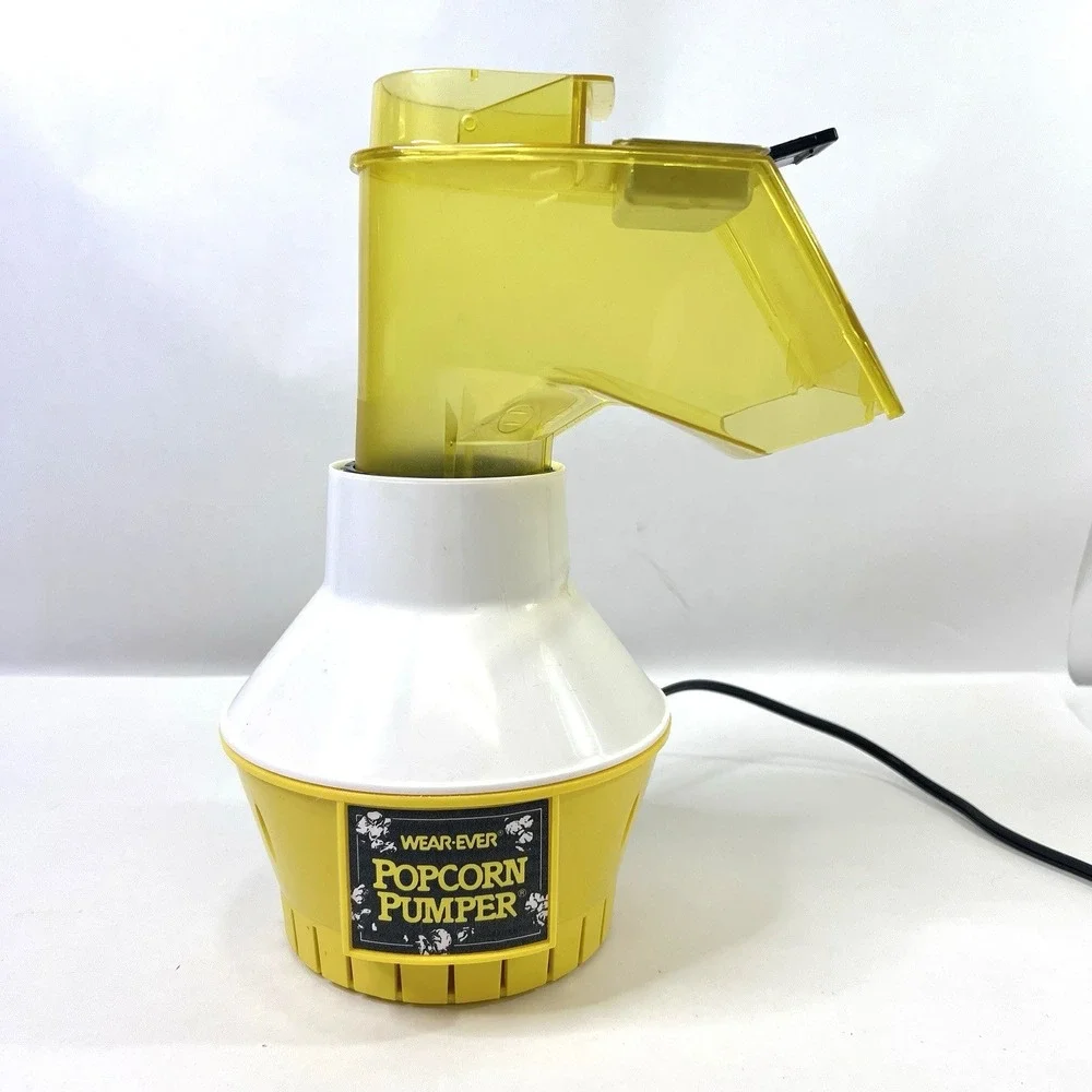 Wear Ever Popcorn Pumper 73000 Hot Air Popper Butter Dish Tested Works